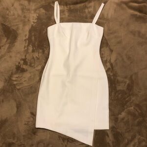 Revolve Likely Haven Dress Mini White Size 4 Asymmetrical Hem NWT